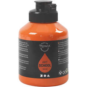Peinture Acrylique, semi-brillant, semi transparent, orange, 500 ml/ 1 flacon [HOB-35412]