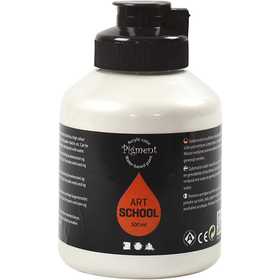 Peinture Acrylique, semi-brillant, opaque, pearl silver, 500 ml/ 1 flacon [HOB-35432]