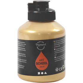 Peinture Acrylique, semi-brillant, opaque, or, 500 ml/ 1 flacon [HOB-35434]