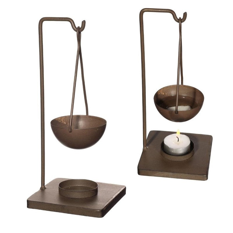 Porte-cubes aromatiques en métal brun foncé (2 pcs) [IFS-36056]