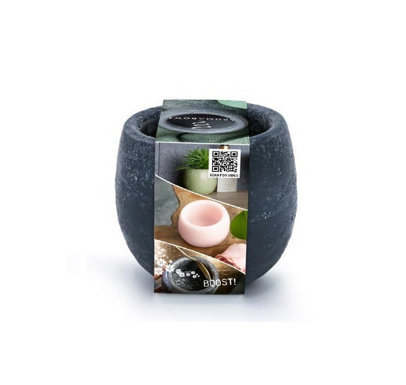 Bol aromatique Gris foncé Parfum de musc Ø9x8 cm (6 Pcs) [IFS-36218]