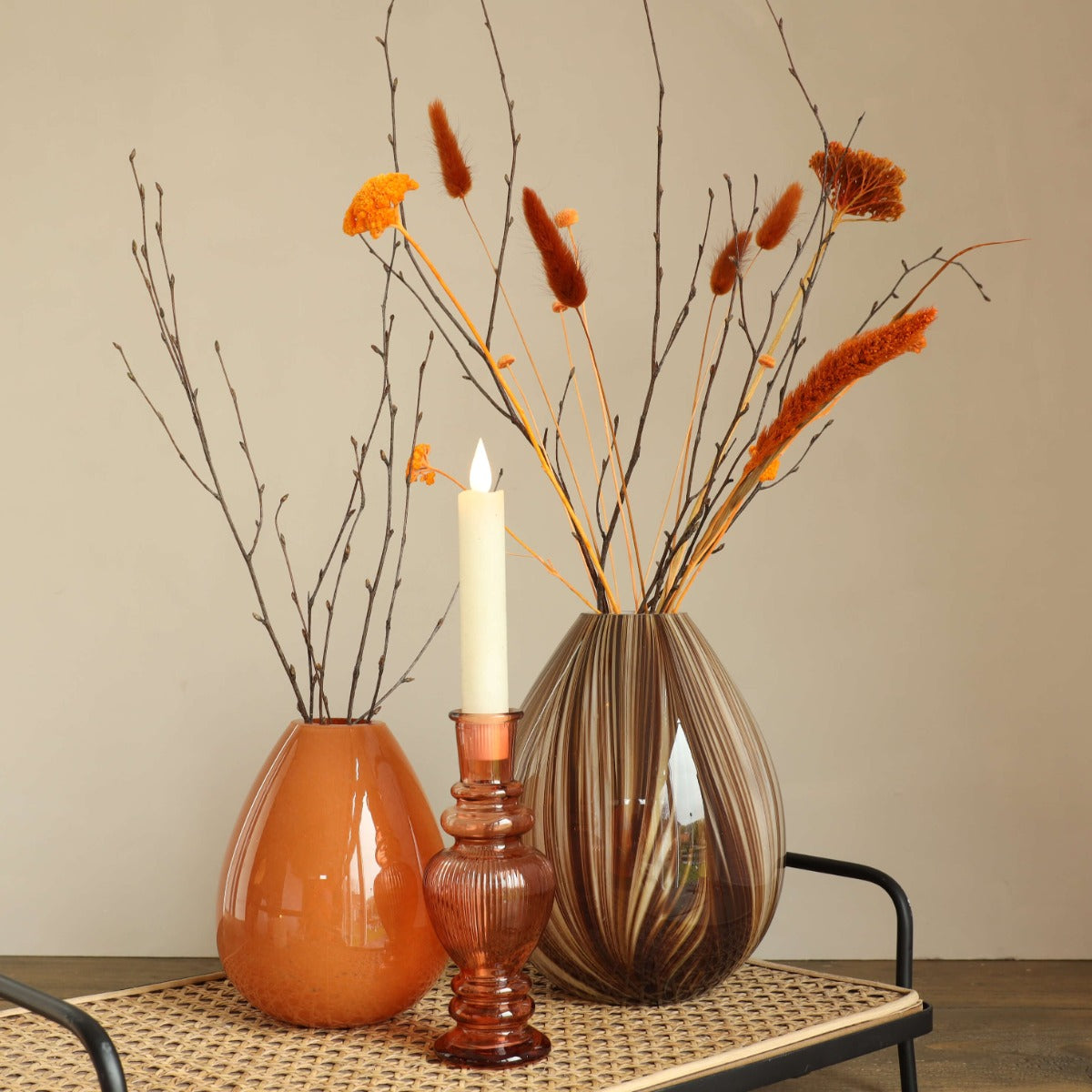 Vase Venice Ambre H: 11,3 x Ø5 cm (12 Pcs) [IFS-29883]