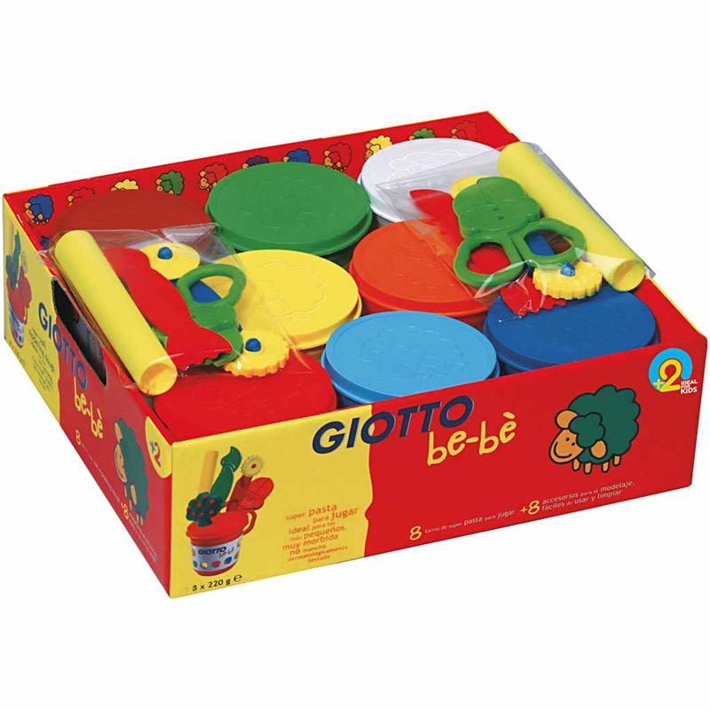 Pâte à modeler, ass. de couleurs, 8x220 gr/ 1 Pq. [HOB-37300]