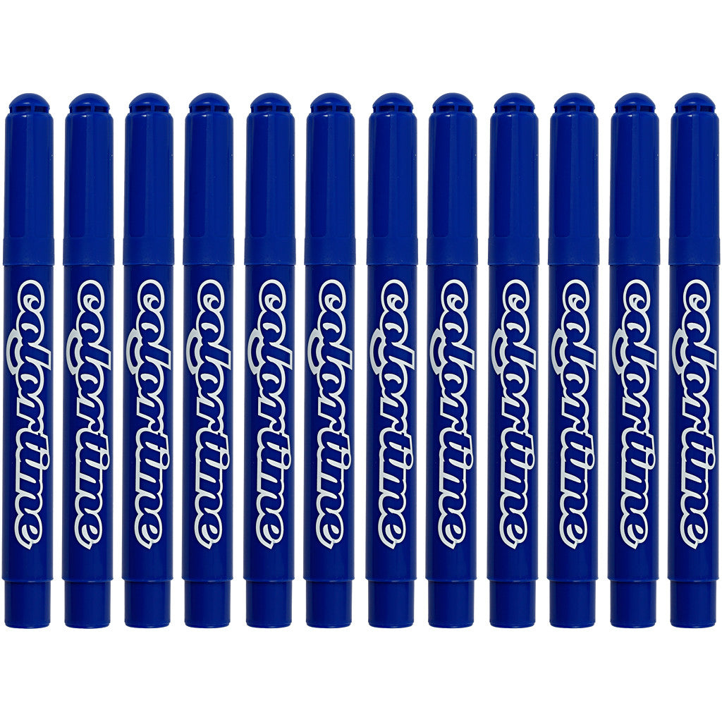 Feutres Colortime, trait 5 mm, bleu, 12pièce/ 1 Pq. [HOB-37333]