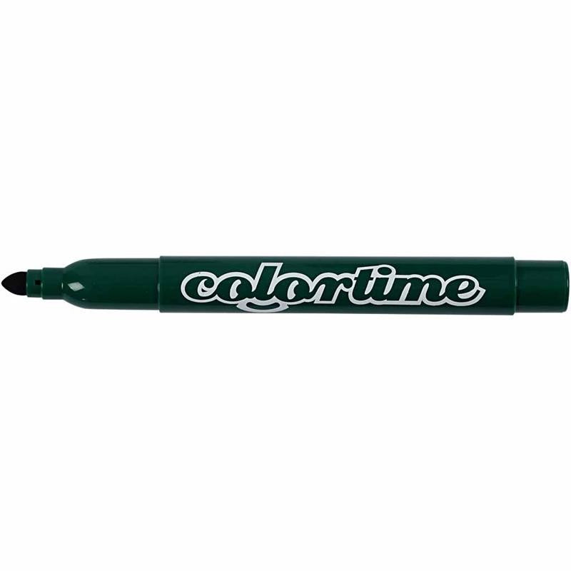 Feutres Colortime, trait 5 mm, vert foncé, 12 pièces/ 1 Pq. [HOB-37335]