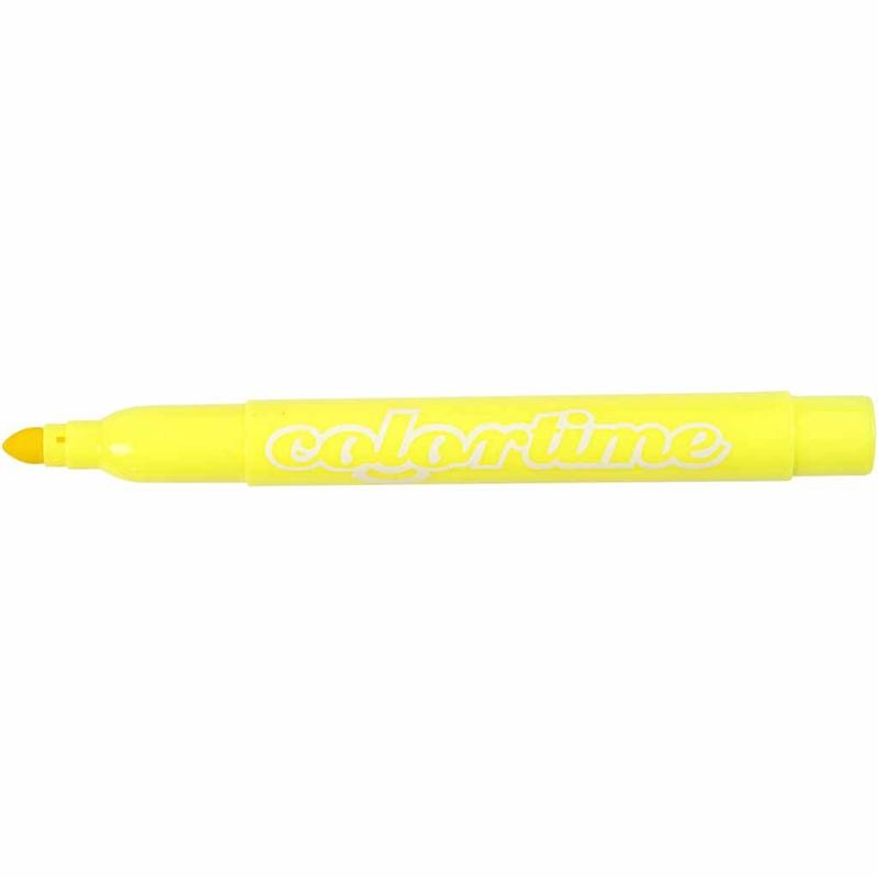 Feutres Colortime, trait 5 mm, jaune citron, 12pièces/ 1 Pq. [HOB-37337]