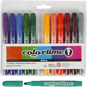Feutres Colortime, trait 5 mm, couleur extra, 12 pièces/ 1 Pq. [HOB-37348]