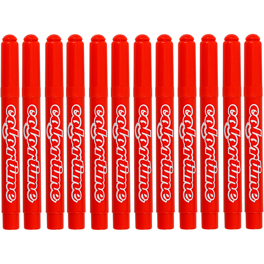 Feutres Colortime, trait 5 mm, orange foncé, 12 pièces/ 1 Pq. [HOB-37351]