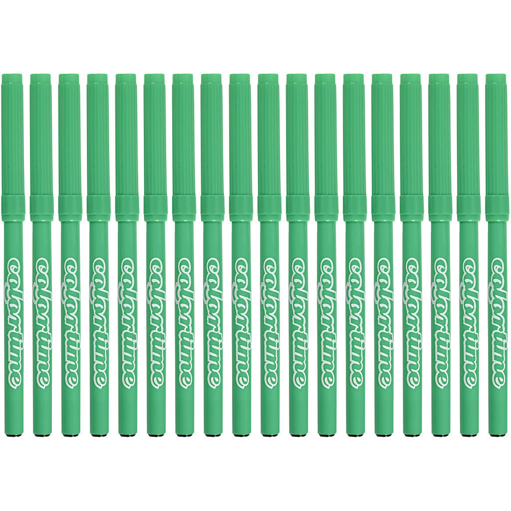 Feutres Colortime, vert clair, trait 2 mm, 18 pièce/ 1 Pq. [HOB-373535]