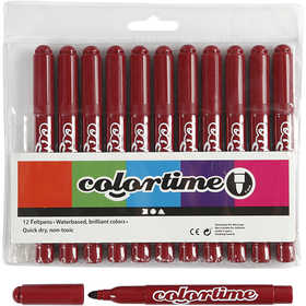 Feutres Colortime, trait 5 mm, rouge vin, 12 pièces/ 1 Pq. [HOB-37353]