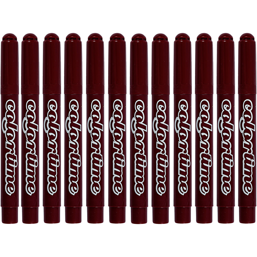 Feutres Colortime, trait 5 mm, rouge vin, 12 pièces/ 1 Pq. [HOB-37353]