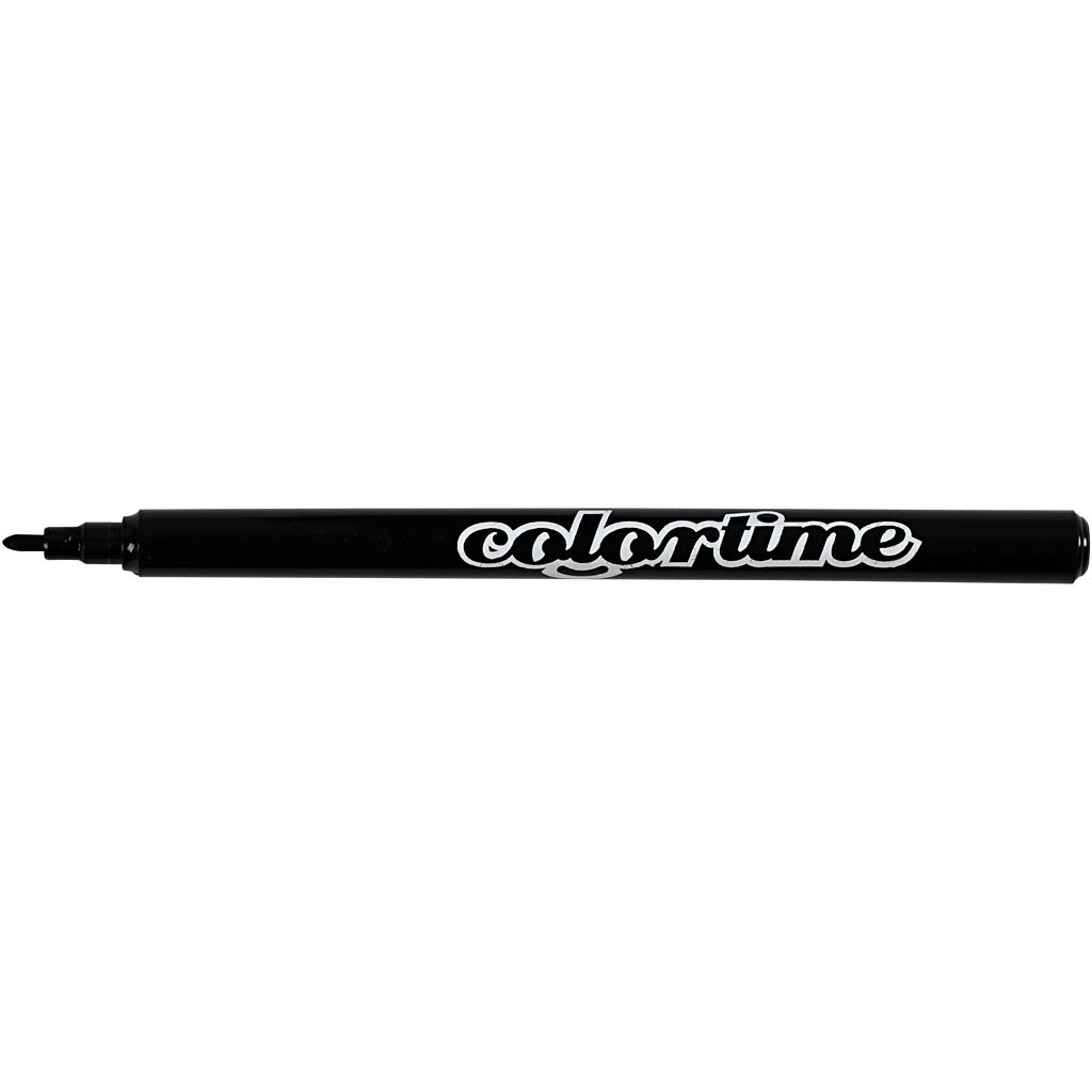 Feutre Colortime, trait: 2 mm, noir, 18pièces [HOB373561]