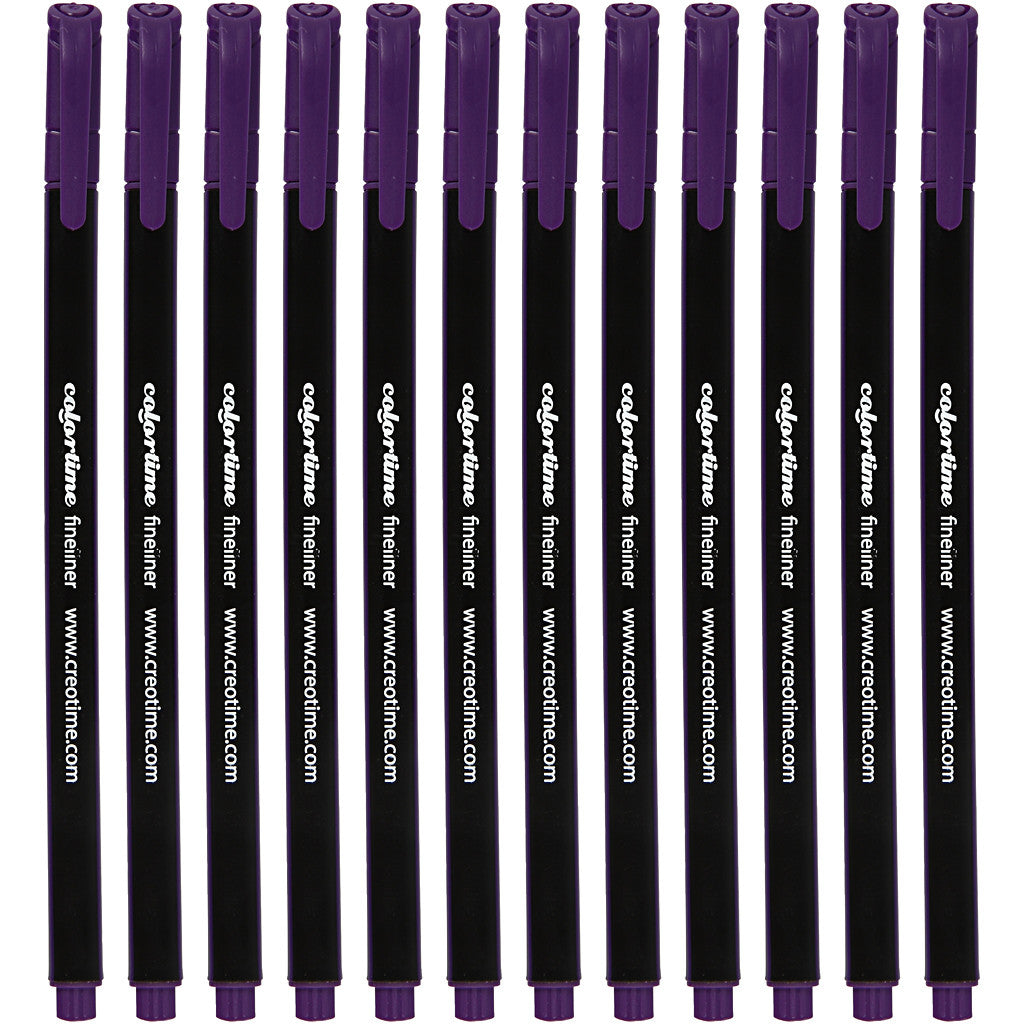Feutres Fineliner Colortime, trait 0,6-0,7 mm, violet, 12 pièces/ 1 Pq. [HOB-373636]
