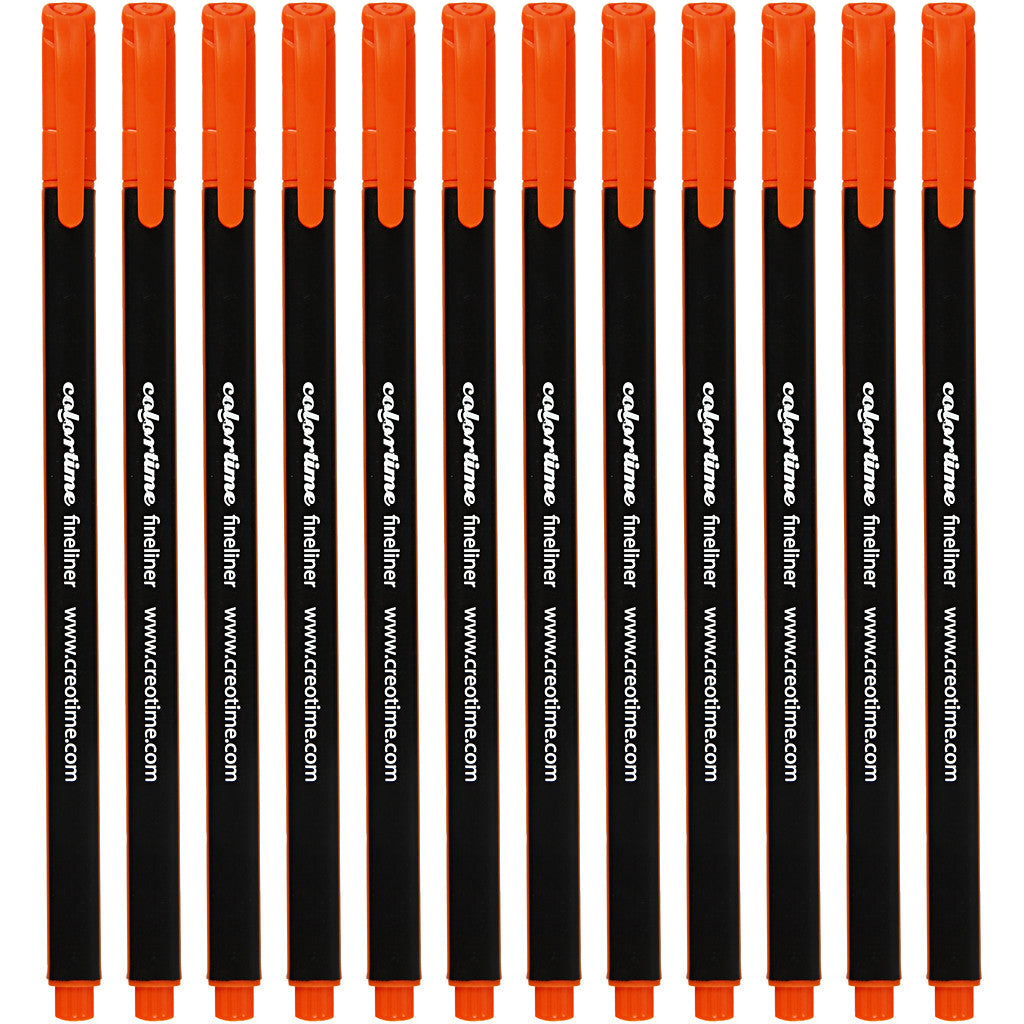 Feutres Fineliner Colortime, trait 0,6-0,7 mm, orange, 12 pièces/ 1 Pq. [HOB-373638]