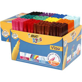 BIC Feutre Visa Fin, trait 1,6 mm, ass. de couleurs, 12x24 pièces/ 1 Pq. [HOB-37585]