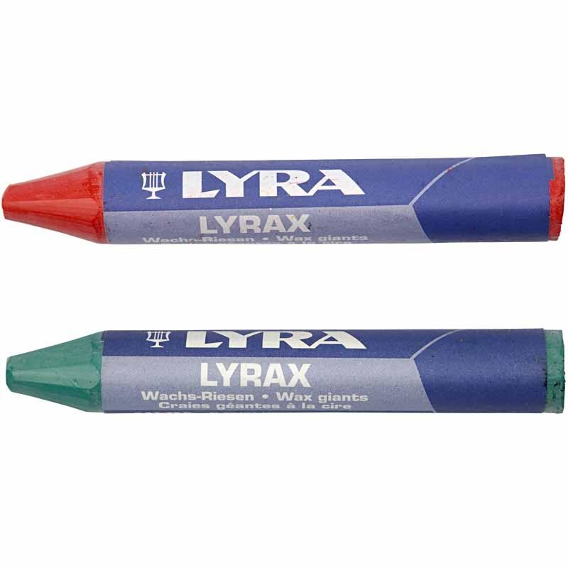 Crayon de Cire Lyra, L : 9 cm, ép. 15 mm, 12 pièces/ 1 Pq. [HOB-38122]