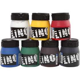 Encre pour Linogravure, ass. de couleurs, 7x250 ml/ 1 Pq. [HOB-38219]
