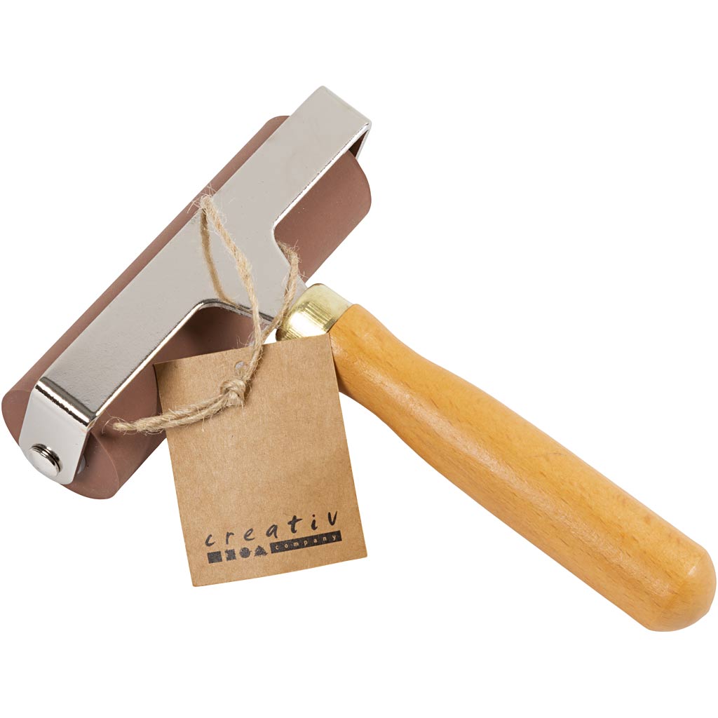 Rouleau en caoutchouc/rouleau pour linogravure, d 3 cm, L : 9,80 cm, 1 pièce [HOB-38223]