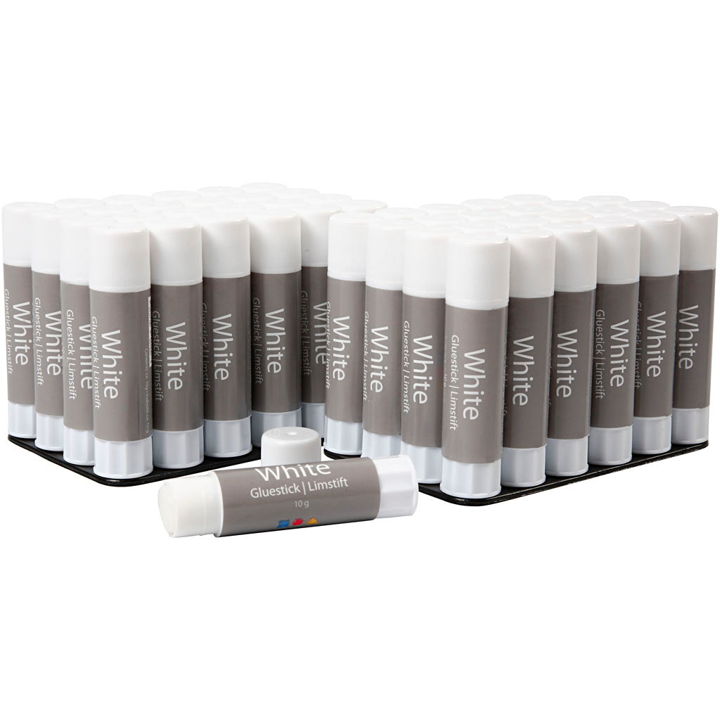 White glue stick, 10 g, 48 pc