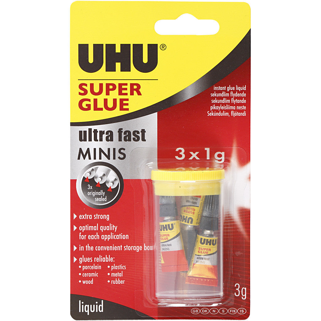 Colle UHU SUPER, 3x1 gr/ 1 Pq. [HOB-39072]