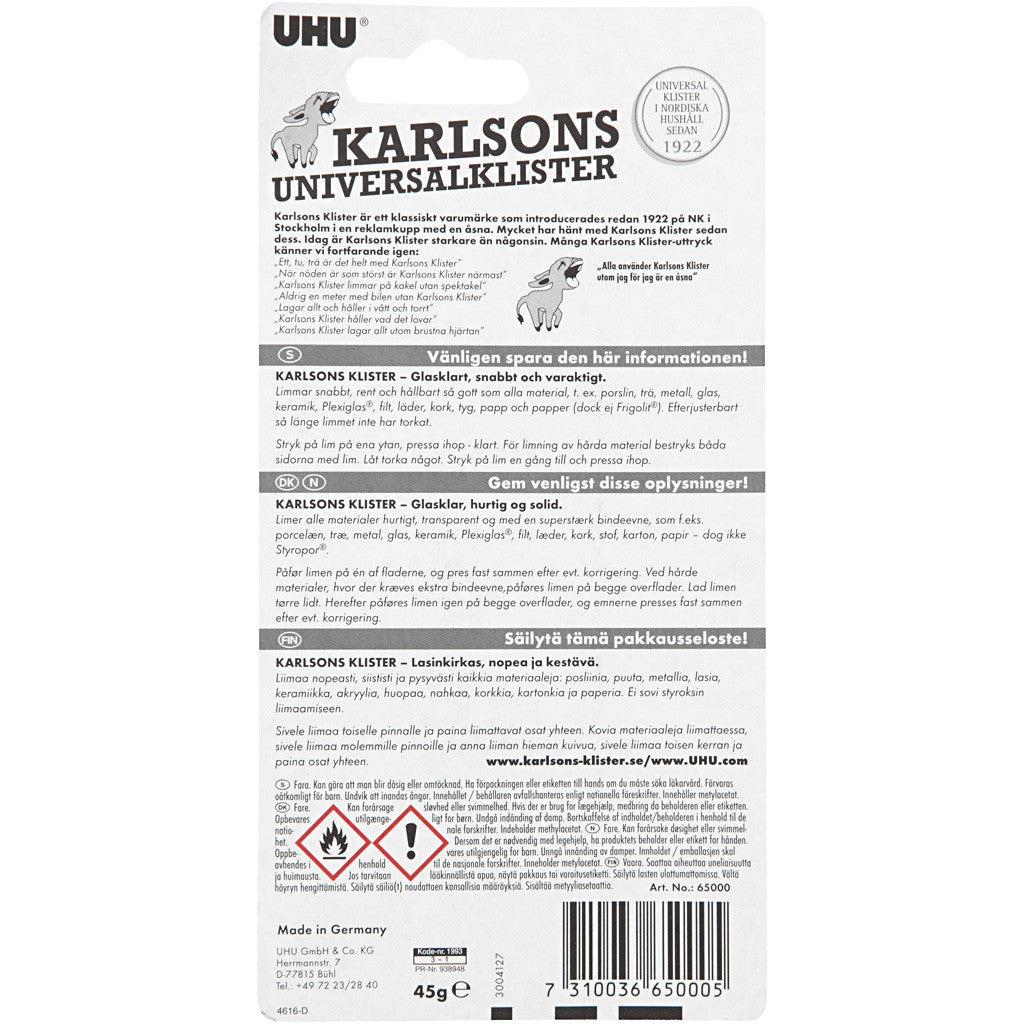 Colle UHU Karlsons, 45 gr/ 1 Pq. [HOB-39082]