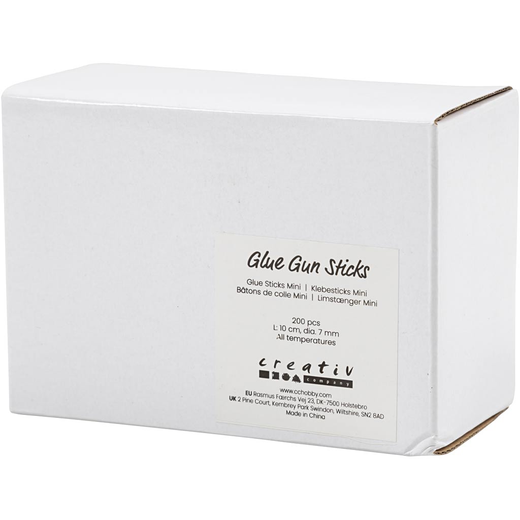 Bâtons de colle Mini, L : 10 cm, d 7 mm, 200 pièces/ 1 Pq. [HOB-391365]