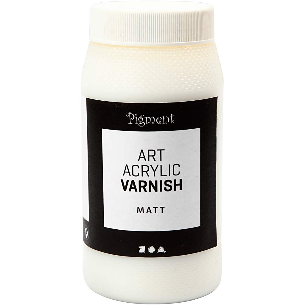 Vernis Art Acrylic, transparent mat, blanc, 500 ml/ 1 boîte [HOB-39280]