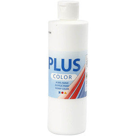 Peinture Acrylique Plus Color, blanc, 250 ml/ 1 flacon [HOB-39477]