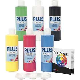 Peinture Acrylique Plus Color, couleur primaire, 6x250 ml/ 1 Pq. [HOB-39533]