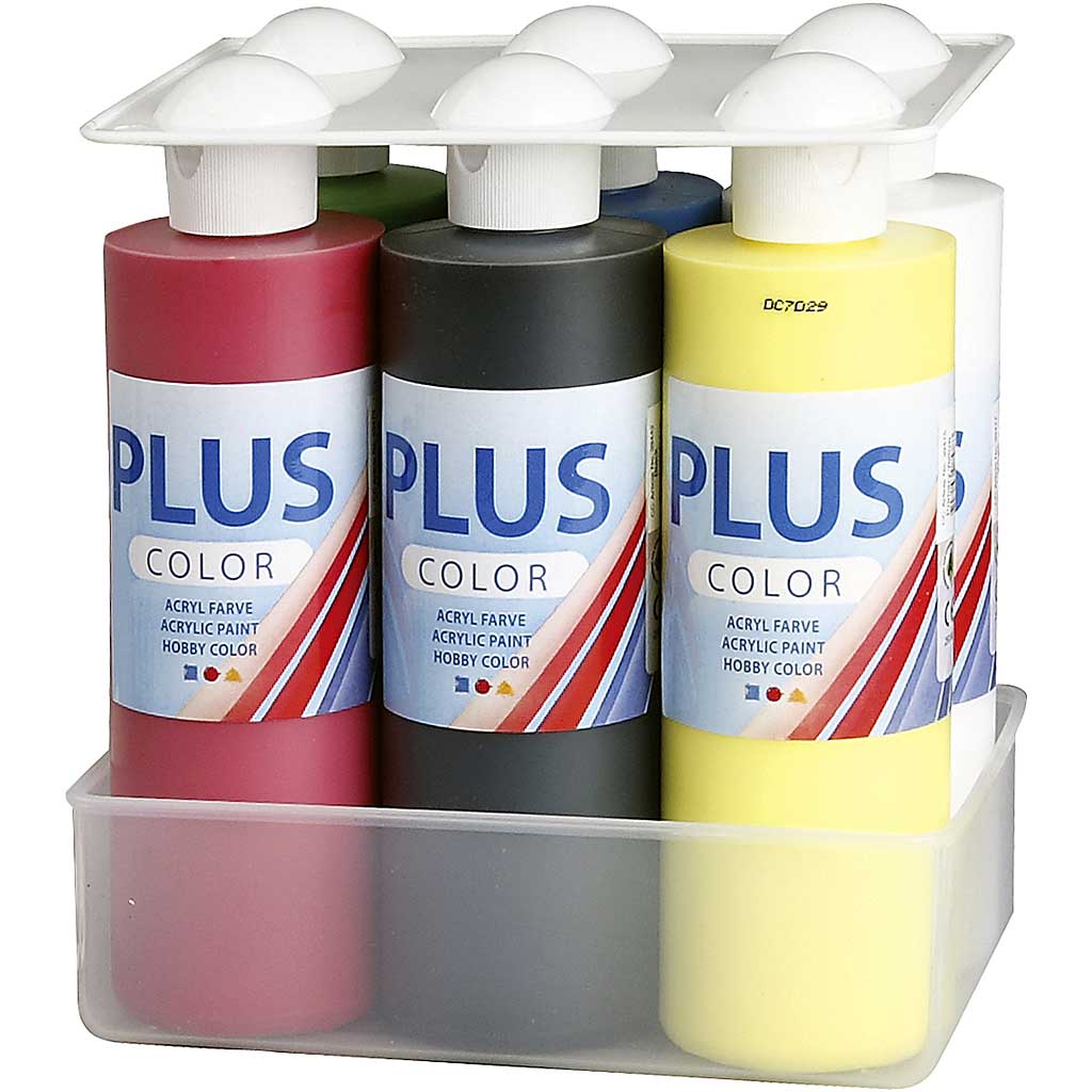 Peinture Acrylique Plus Color, couleur primaire, 6x250 ml/ 1 Pq. [HOB-39533]