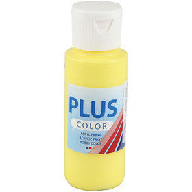 Peinture Acrylique Plus Color, jaune primaire, 60 ml/ 1 flacon [HOB-39675]