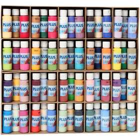 Peinture Acrylique Plus Color, ass. de couleurs, 60x60 ml/ 1 Pq. [HOB-39697]