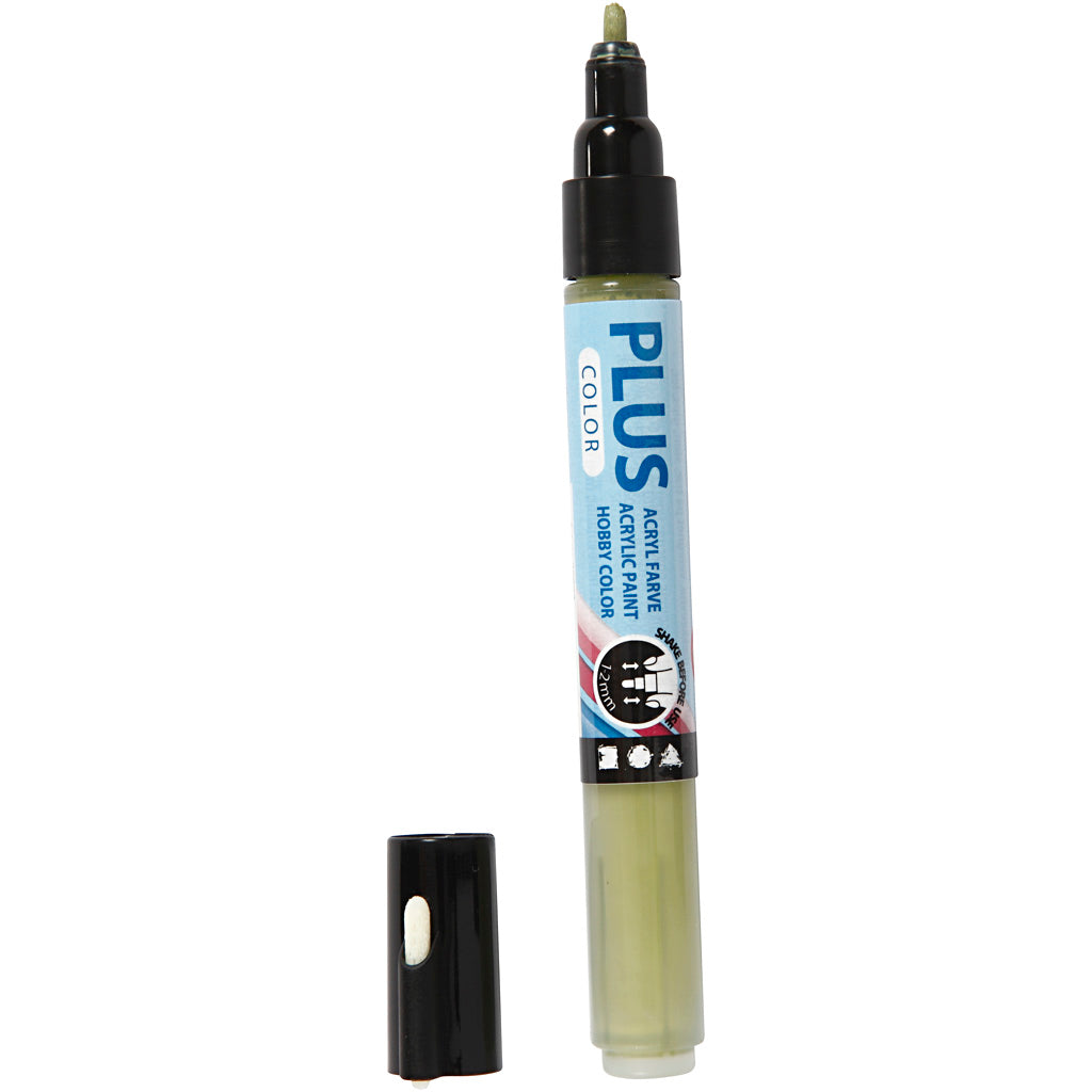 Plus Color Marker, L: 14,5 cm, line 1-2 mm, eucalyptus, 5,5 ml