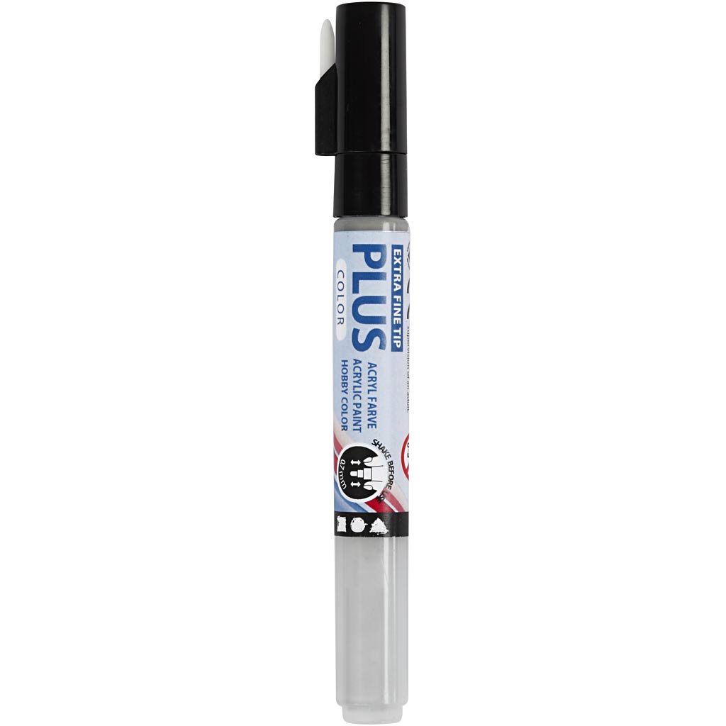 Feutres Plus Color, L : 14,5 cm, trait 0,7 mm, rain grey, 5,5 ml, 1 pièce [HOB-39940]