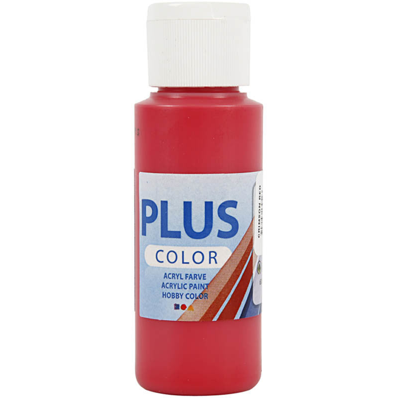 Plus Color Craft Paint, crimson red, 60 ml/ 1 bottle