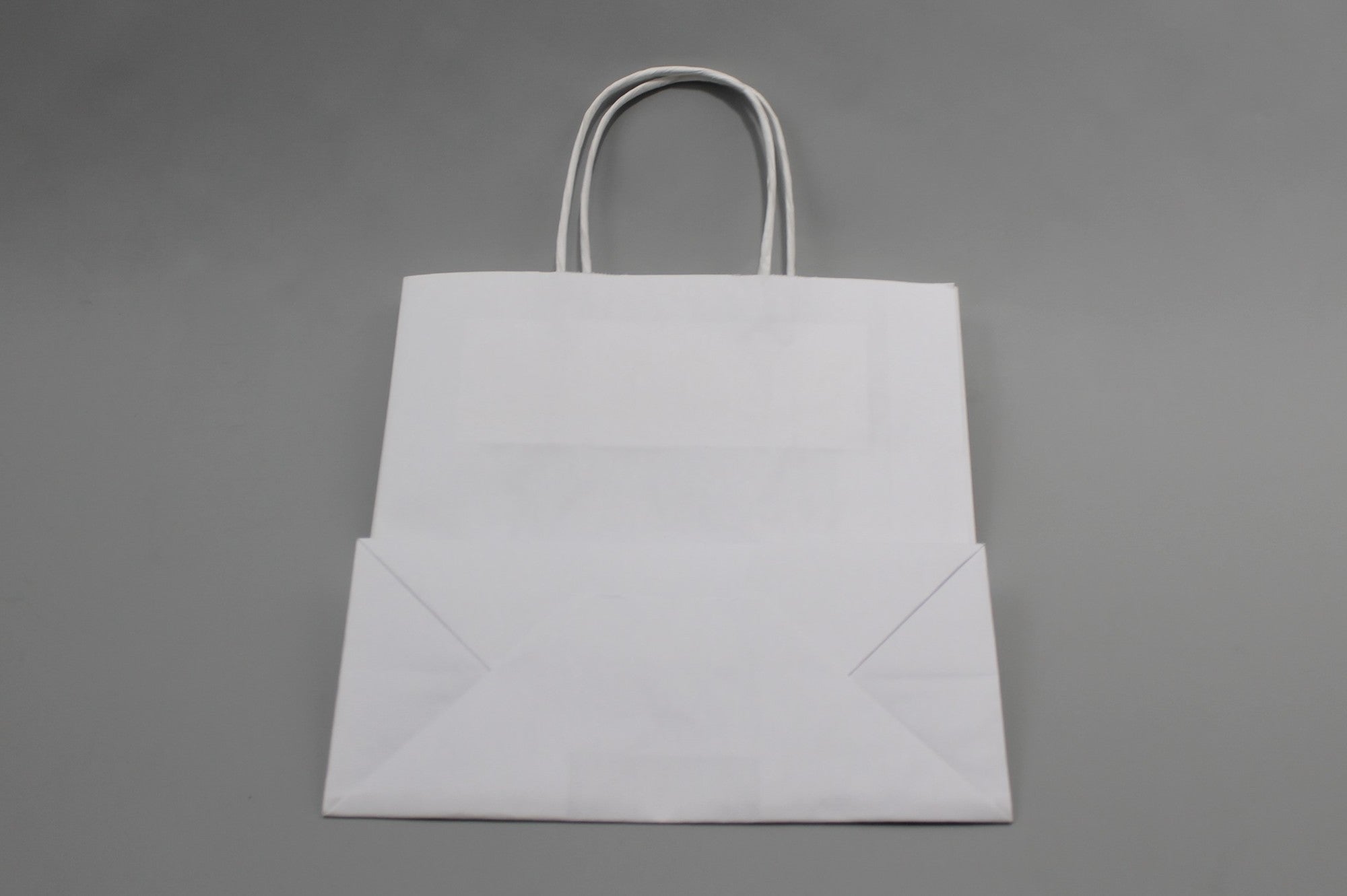 Sac Poignées Papier Blanc 22x10x31cm Kraft 90 g/m2 avec Poignées Torsadées (50 pièces) [PAMW2231]