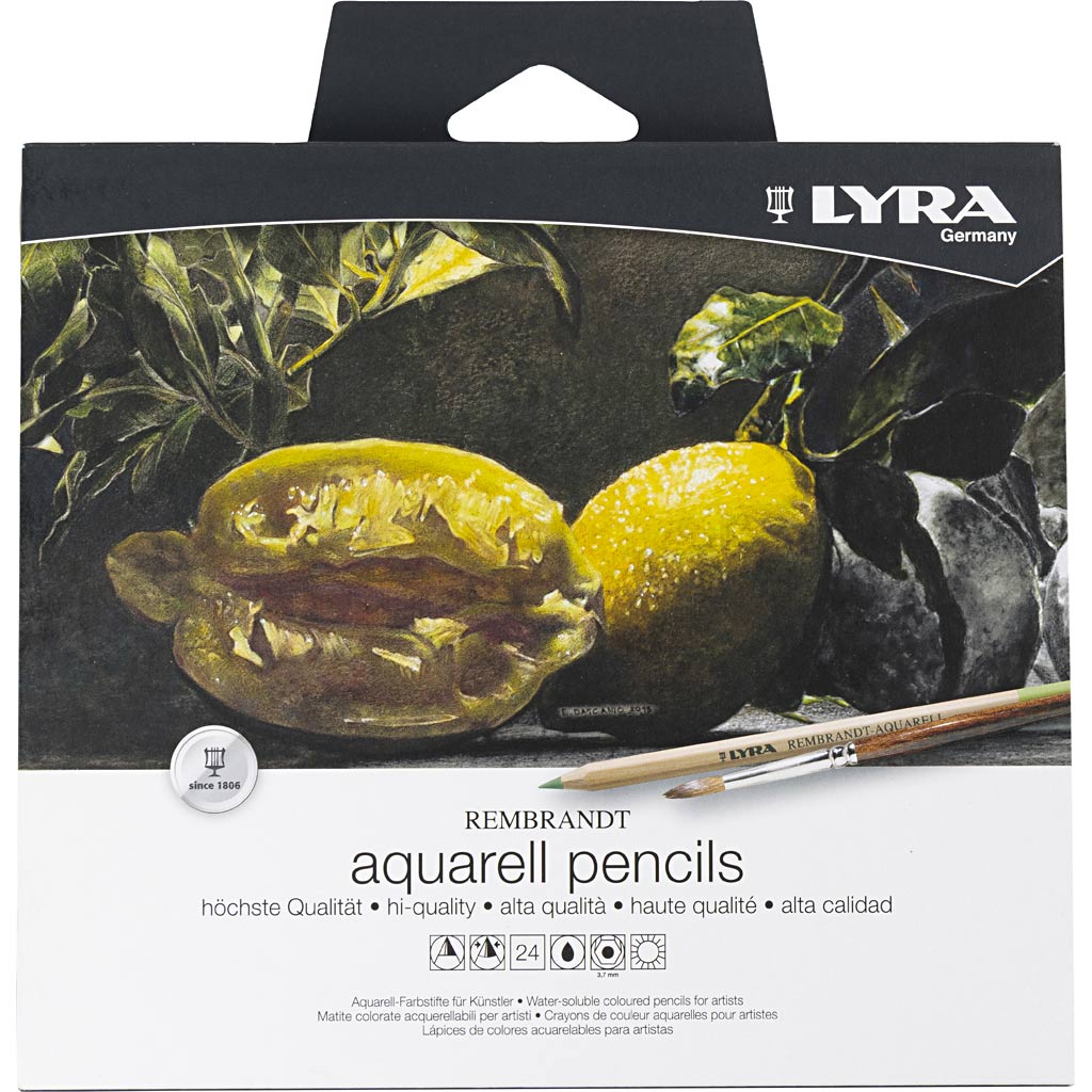 crayons aquarellables Lyra Rembrandt, ass. de couleurs, 24 pièces/ 1 Pq. [HOB-403024]