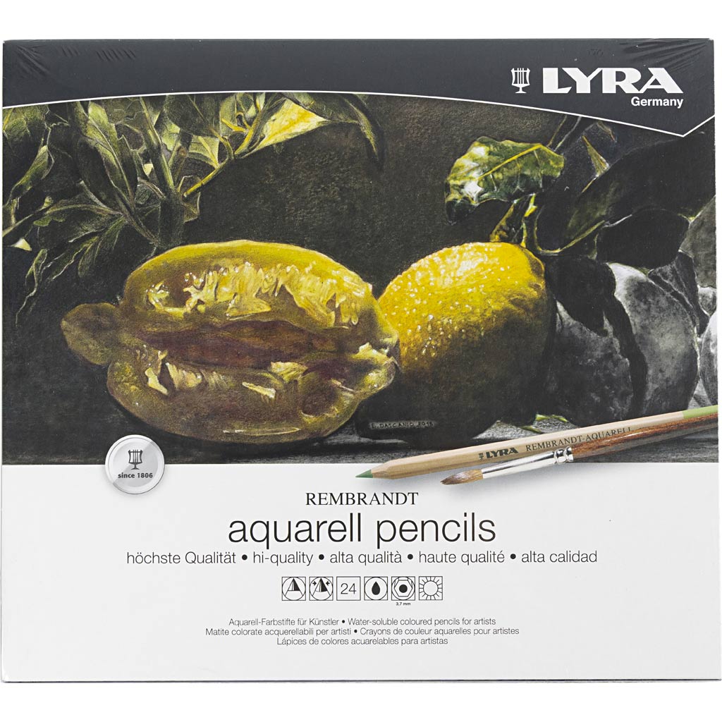 crayons aquarellables Lyra Rembrandt, ass. de couleurs, 24 pièces/ 1 Pq. [HOB-403024]