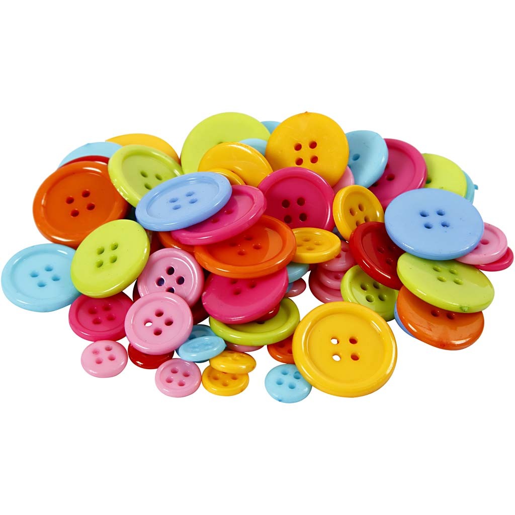 Boutons Mix, d 10+15+20+22 mm, 500 gr/ 1 Pq. [HOB-40414]