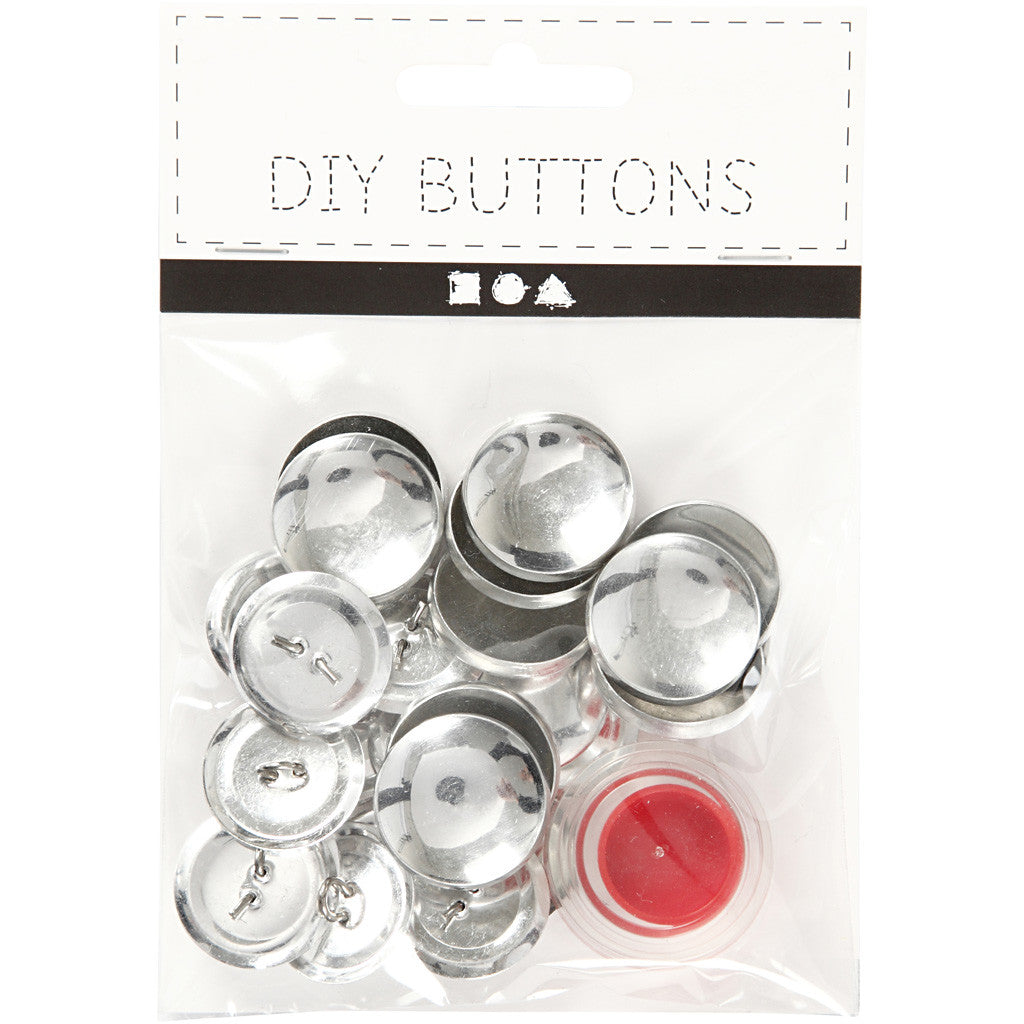 Boutons à décorer, d 22 mm, 12 pièces/ 1 Pq. [HOB-40415]