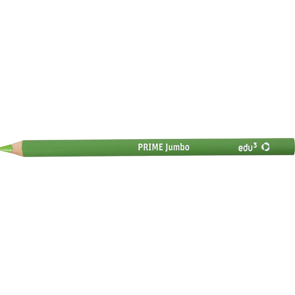 Crayons de Couleur Jumbo edu, ép. 10 mm, mine 6,25 mm, vert clair, 12 pièces/ 1 Pq. [HOB-408062]