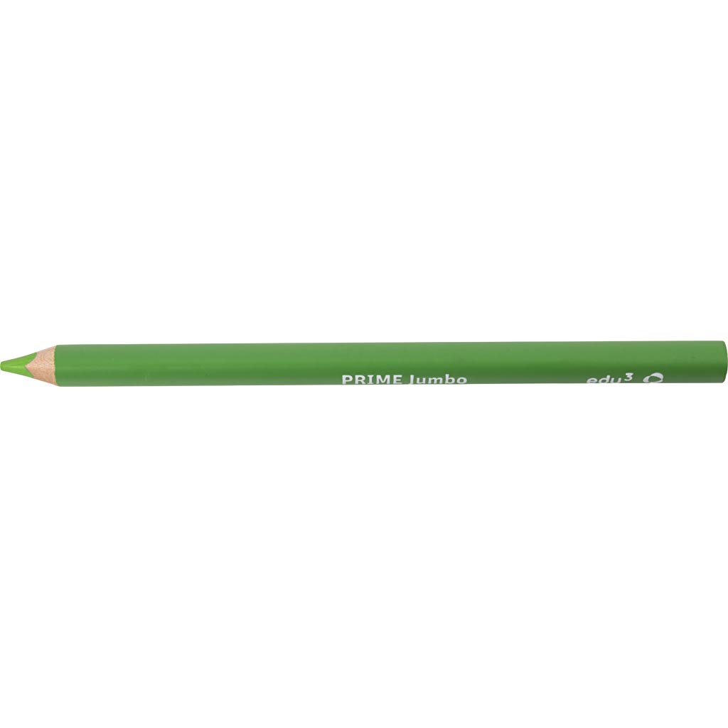 Crayons de Couleur Jumbo edu, ép. 10 mm, mine 6,25 mm, vert clair, 12 pièces/ 1 Pq. [HOB-408062]