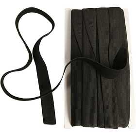 Ruban élastique, L : 20 mm, noir, 25 m/ 1 rouleau [HOB-41046]