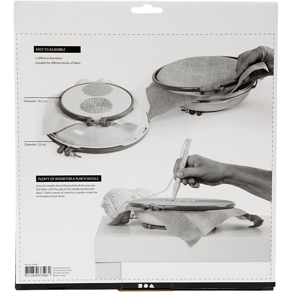 Tambour à broder avec socle, d 14,5 cm, 1 pièce [HOB-41266]