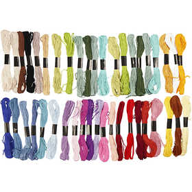 Fil à Broder, ép. 1 mm, ass. de couleurs, 42 boule/ 1 Pq. [HOB-41279]