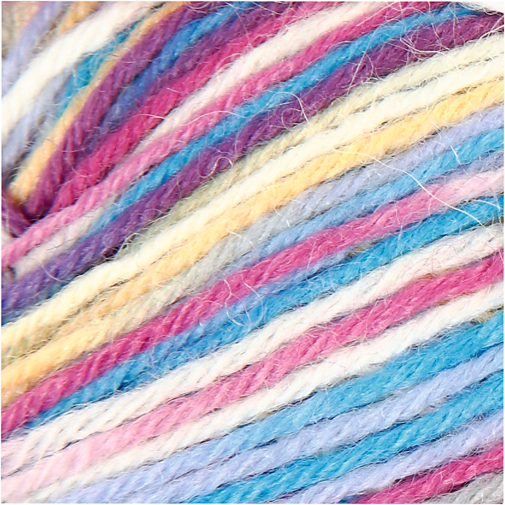 Pelote de Laine pour Chaussettes, L : 200 M, harmonie violet/rose, 50 gr/ 1 boule [HOB-41317]
