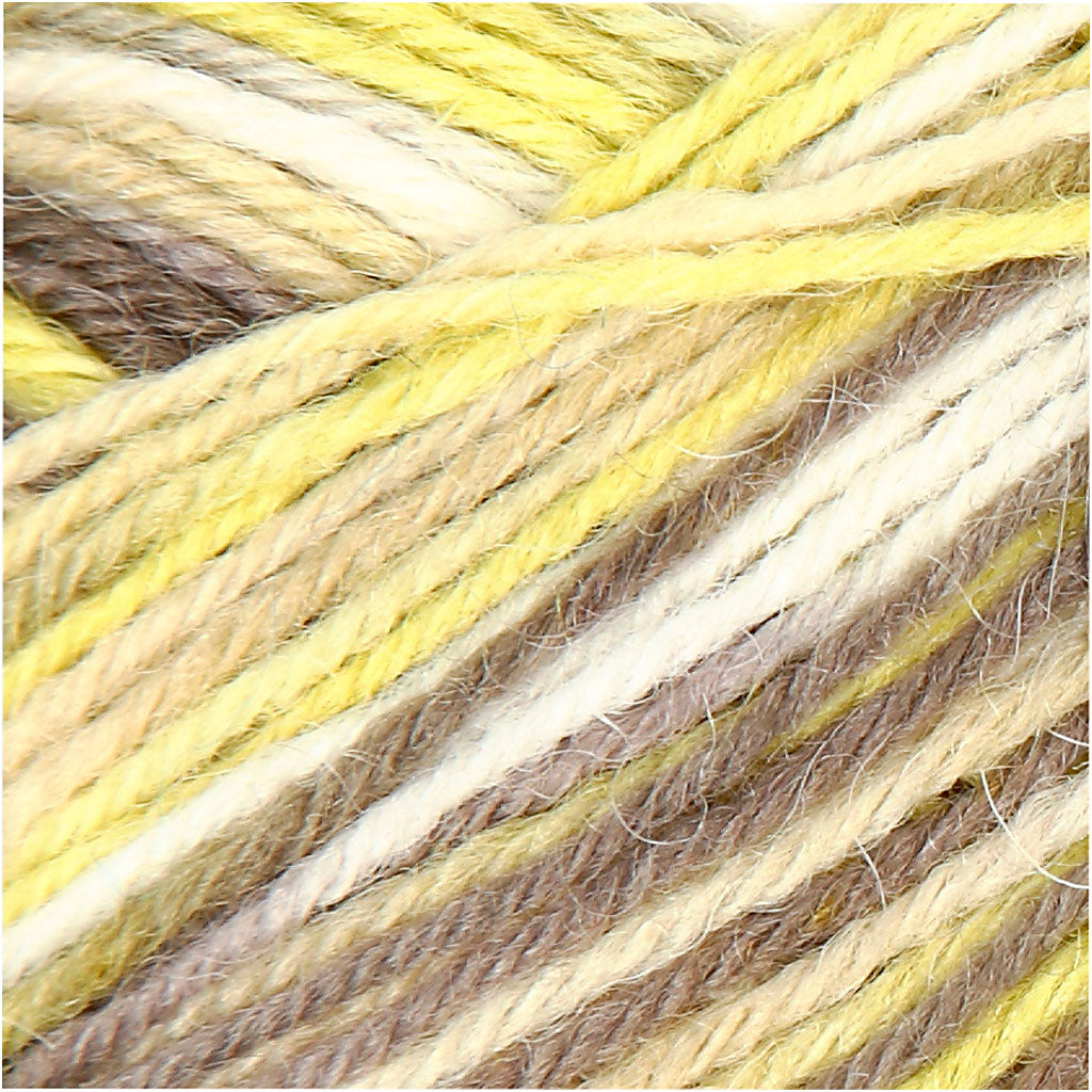 Pelote de Laine pour Chaussettes, L : 200 M, vert, jaune, 50 gr/ 1 boule [HOB-41319]