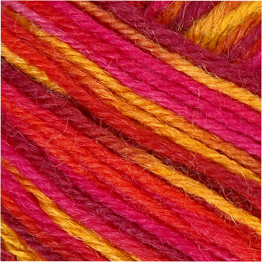 Pelote de Laine pour Chaussettes, L : 200 M, ass. de couleurs, 50 gr/ 1 boule [HOB-41321]