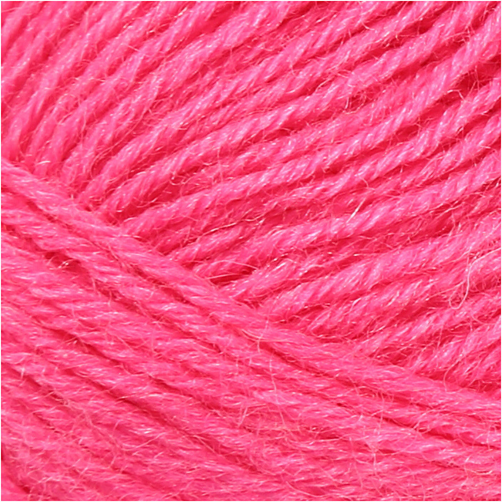 Pelote de Laine pour Chaussettes, L : 200 M, rose, 50 gr/ 1 boule [HOB-41323]