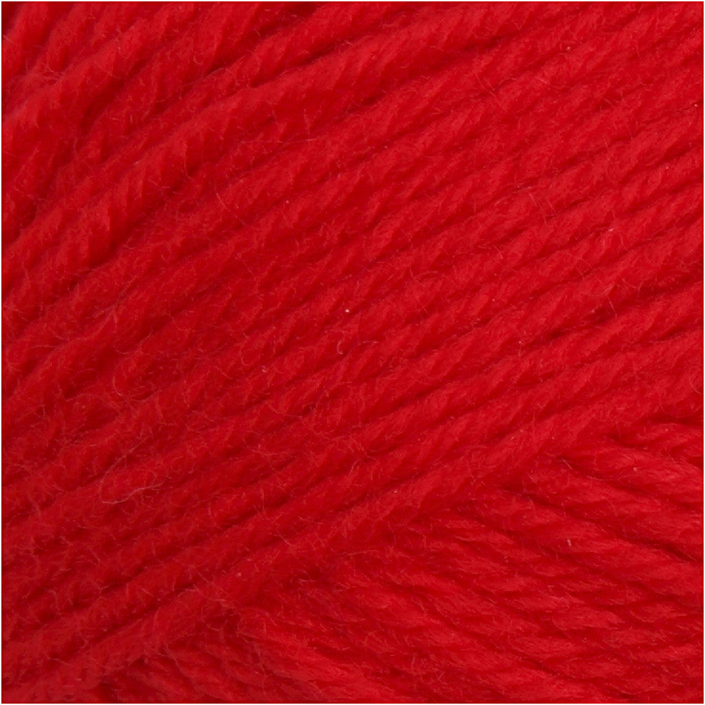Laine pour Bébé, L : 172 M, rouge, 50 gr/ 1 boule [HOB-41327]